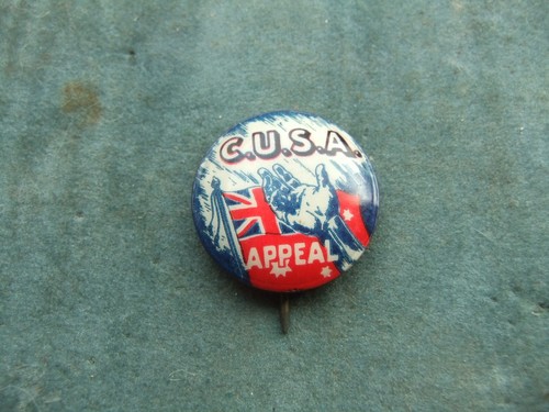 WW2 Badge Fund Allies CUSA Appeal Home Front War Effort