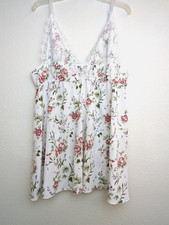BloomChic Cottage Floral Print Satin Cami Lace Trim Tank Plus Size 18 NWT