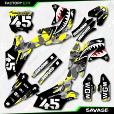 Gray & Yellow Savage Camo Graphics Kit fits 16-18 Kawasaki KXF450 KX450F  Decal