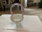 Fenton Hobnail Art Glass Iridescent 5" Ruffle Basket
