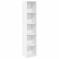 BüCherregal Weiß 40X30X189 Cm Holzwerkstoff Standregal Schmal