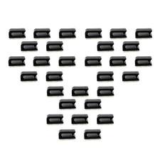 30Pcs Wire Clip Black Car Tie Rectangle Cable Holder Mount Clamp Self Adhesive B