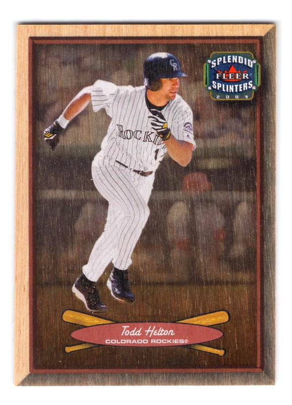 Todd Helton 2003 Fleer Splendid Splinters WOOD PARELLEL # 248 /499