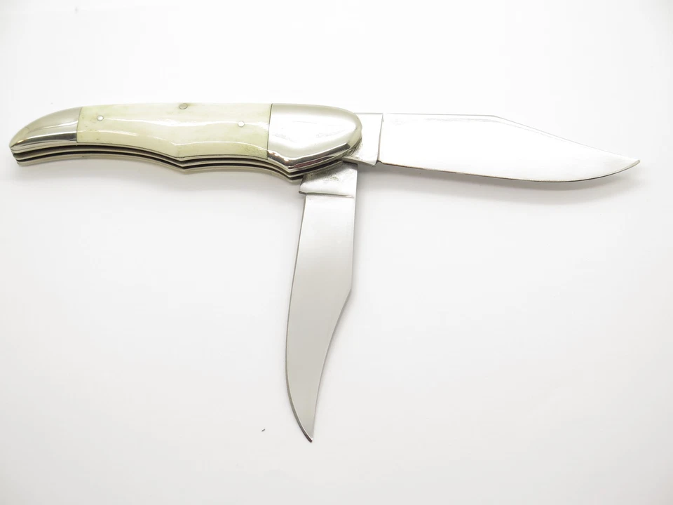 复古 20 世纪 80 年代 Parker 定制 Seki 日本 2 刀片光滑骨折叠猎人刀 — 第 2/4 张图片