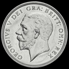 1933 George V Silver Wreath Crown, Near EF