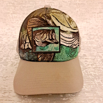 Buff Bug Slinger Big Mouth Bass & Logo Snapback Trucker Cap