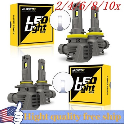 4/8X 9005H11 LED Headlight Bulb Kit Hi/Low Beam 100W 6000LM Bright 6000K White