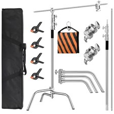 Soonpho Heavy Duty C Stand with Boom Arm C Stands 100 Stainless Steel