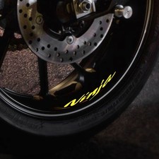 For Kawasaki NINJA ZX6R 95-23 22 21 Racing 17'' Decal Wheel Rim Sticker Yellow