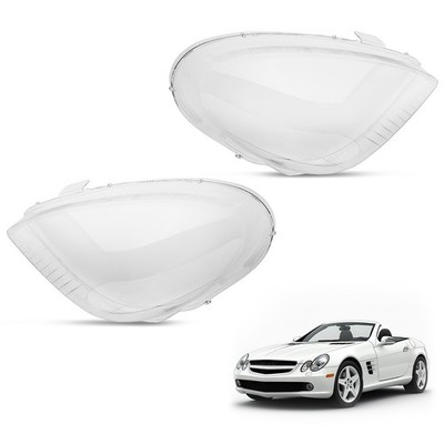 A Pair Headlamp Headlight Lens Cover For Mercedes-Benz R171 SLK 2005-2011 Clear