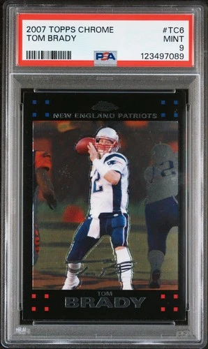 2007 TOPPS CHROME #TC6 TOM BRADY PSA 9