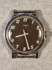 Vintage Timex Mercury Brown Dial Manual Wind Wristwatch For Parts Project Repair