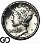 1937-S Mercury Dime, Frosty Solid Gem BU++
