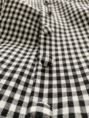 Reformation Amela Linen Top US2 UK6-8 Black White Lace Gingham Remy Check Vest - Picture 12 of 24