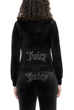 Juicy Couture Velour Bling Tracksuit Size Large Black Liquorice NWT