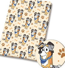 Bluey Bingo Calypso character polyCotton Fabric Half Yard 18  x 55   38900