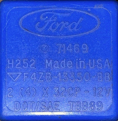 Ford Mercury Lincoln, F150 Ranger Turn Signal Flasher Relay H252