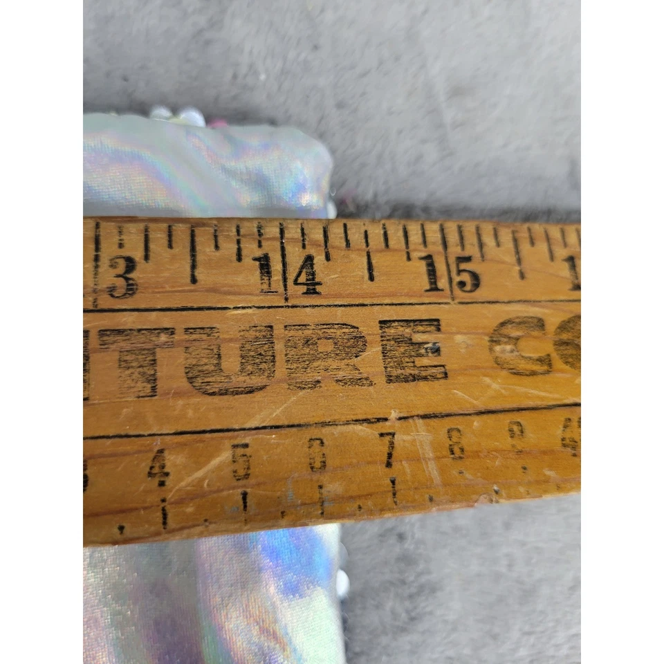 Bolsa tote Spirit Halloween unicórnio lantejoulas arco-íris iridescente roxo Pom Pom - Imagem 3 de 3