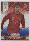 2014 Panini Prizm World Cup Soccer Red White and Blue Plaid David Silva #175 PSA 9
