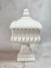 Vintage Westmoreland Pedestal Wedding Box Candy Dish with Lid White Milk Glass