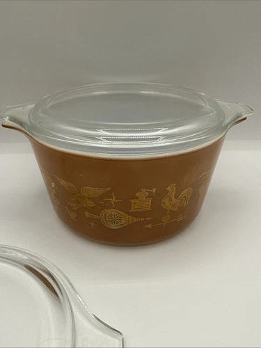 Vintage PYREX EARLY American Cinderella 1 Qt Casserole With Lid 473