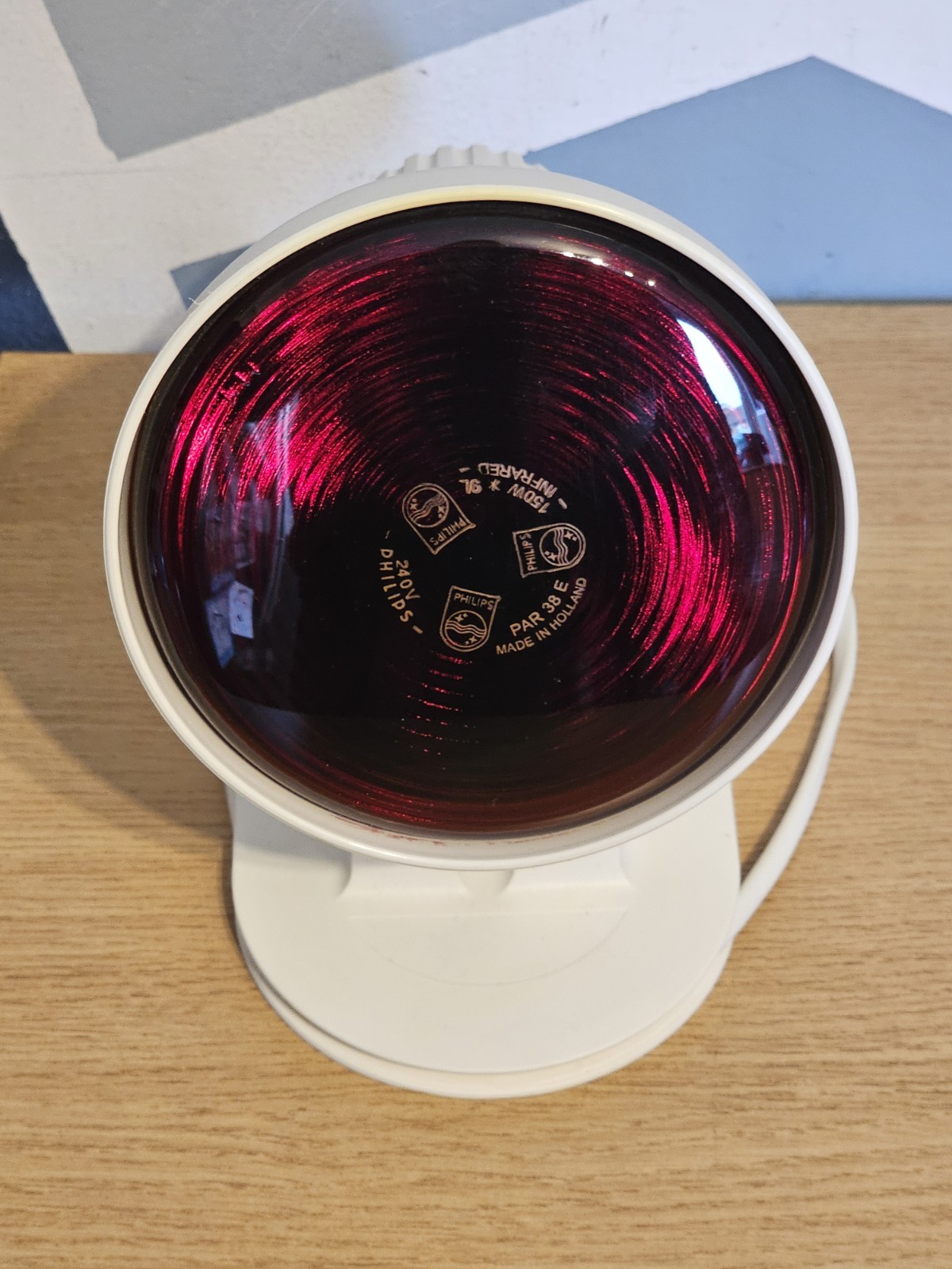 Vintage PHILIPS RI 1521 Infrared Heat Lamp Muscular Pain Relief Light - Boxed image 6