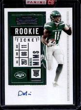 2020 Panini Contenders Denzel Mims Rookie Auto Autograph RC #125 Jets