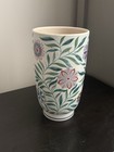 Vintage Poole Pottery Freeform 717 Vase Hand Painted WL Floral Pattern 24cm