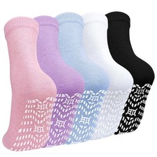 ZAKASA Non Slip Socks for Women: Grippy Socks Woman Hospital Elderly 9-11
