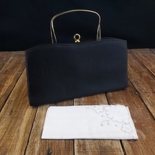 Vintage And Black and Gold Clutch Purse Elegant