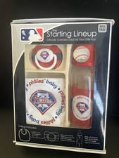 MLB Phillies Baby Gift Set - Bottle,Bib, Pacifier So Cute  NEW 