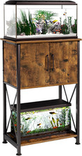 5-10 Gallon Fish Tank Stand, Metal Double Aquarium Stand with Cabinet for Fish T