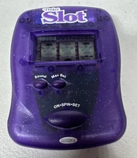Radica 2004 Purple Pocket Slot Electronic Handheld Game Purple- With Battery 