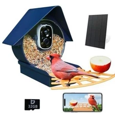 Smart Bird Feeder Camera Kit with 32GB Memory and Solar Panel