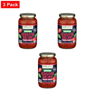 Sprouts Organic Sensitive Recipe Pasta Sauce 25 oz  - 3 Packs