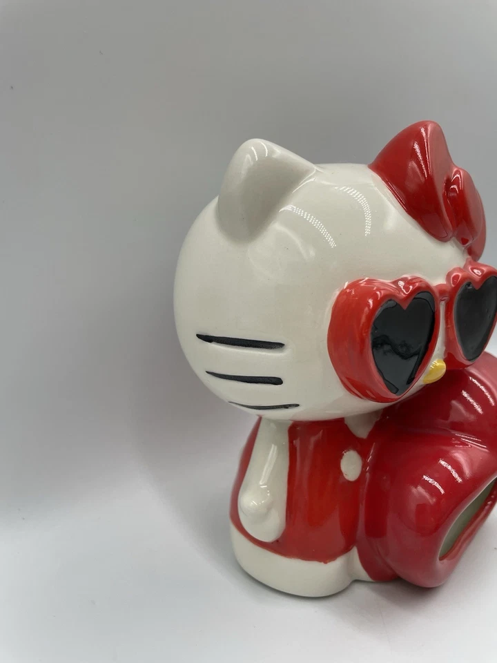 Soporte de esponja Sanrio Hello Kitty de cerámica esculpida pintada a mano NUEVO Foto 2 de 4