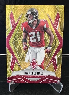 DeAngelo Hall (Falcons)  Panini Phoenix 2025 #54 Yellow Mojo 21/35 Jersey Match