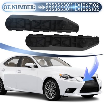 For Lexus IS250 IS350 2006-2015 Pair Front Bumper Cover Support Brackets