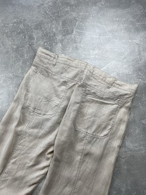 Armani Jeans Vintage Linen Beige Italy Size 52 Lightweight Summer