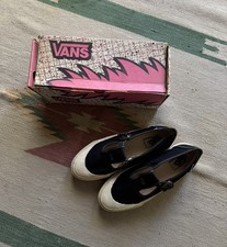 Vintage 1990s USA Made RARE Vans Mary Jane Buckled Sneakers w/ Box Size 9