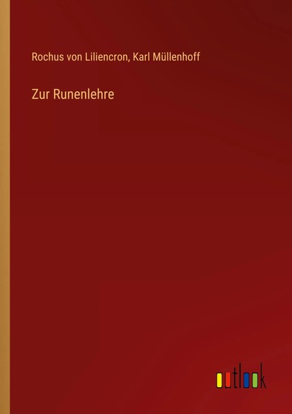 Rochus Von Liliencron (U. A.) | Zur Runenlehre | Taschenbuch | Deutsch (2023)-image