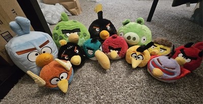 Angry Birds Plushees Lot of 12 Assorted Plush Angry Birds Characters