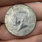 1969-D Kennedy Half Dollar 40% Silver Ungraded US Coin Exact Coin Shown (1-coin)