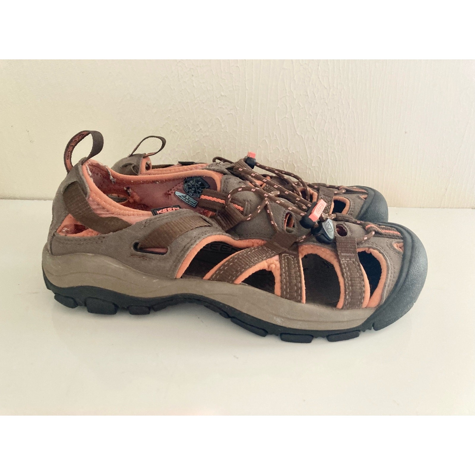 Keen Scarpe Donna Sandali Marrone Arancione Impermeabili Pescatore Taglia 8