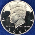 2001-S Kennedy Silver Half Dollar DCAM Ch Proof