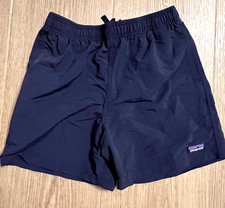Patagonia Shorts Boys Size XL 14 Blue Lined Outdoor Nylon Baggies 5 inch inseam