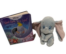 Disney Dumbo Book & Plush-Dumbo 9” Peluche You & Good Night, Sleep Tight Book Nuevo