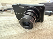 Sony DSC-WX220 Black Digital Camera 2 Batteries Charger 16GB SD Card