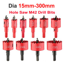 Bi metal Hole Saw 15mm-300mm Drill Bit Arbor Pilot Hole Saw Metal Wood Plastic