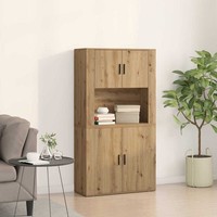 Vidaxl Highboard Artisan-Eiche 80 X 33 X 150 Cm Holzwerkstoff Neu